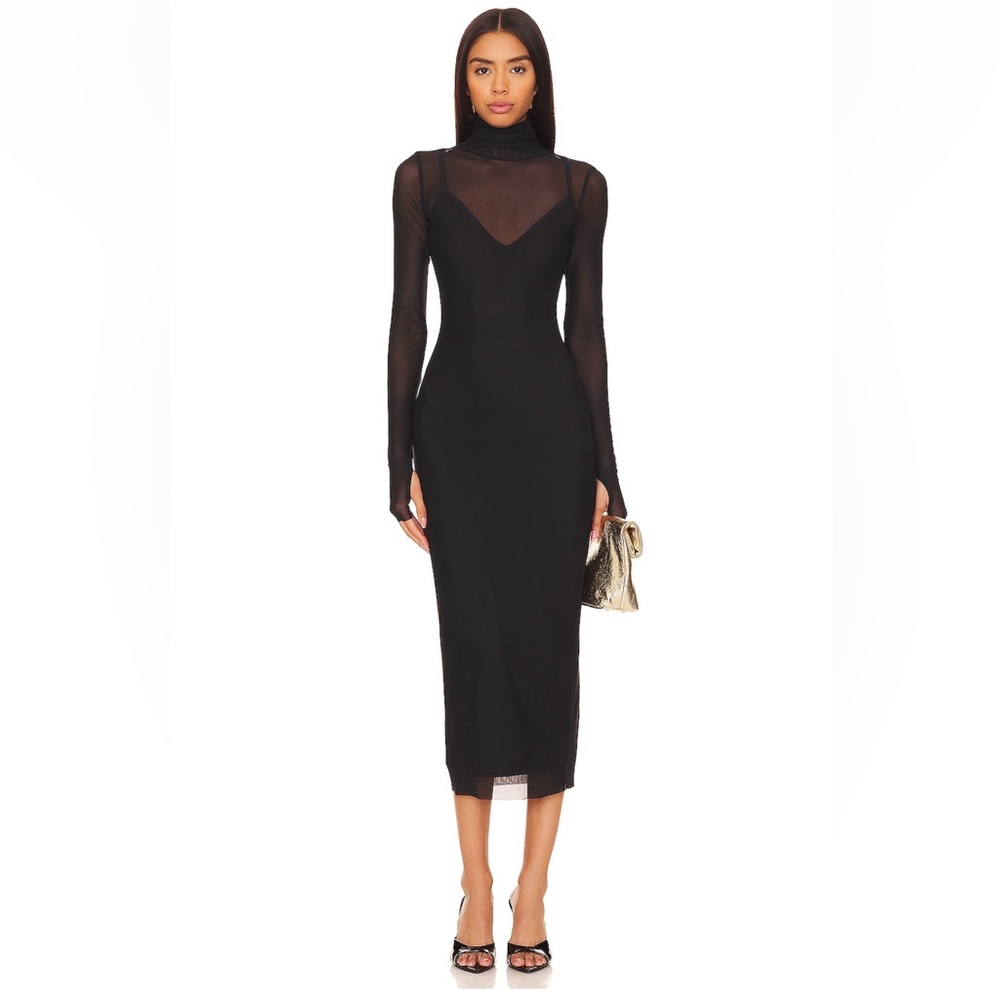 AFRM black long sleeve dress NWT